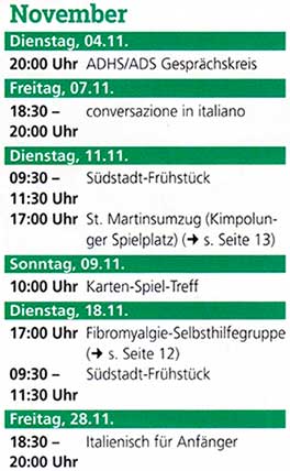 Veranstaltungen in der Südstadt Schwäbisch Gmünd