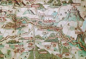 1602 Kapfenburg und die Region -  gezeichnet von Eucharius Seefried Archiv Winfried Kiessling